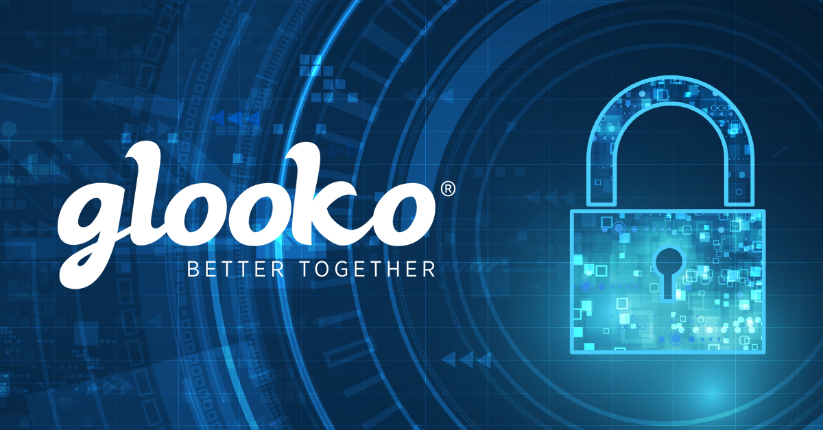 Glooko logo with data security lock