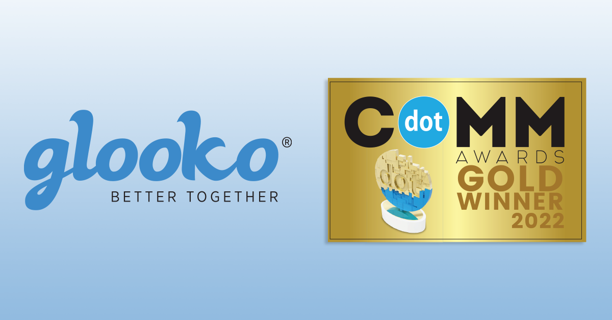 Glooko and dotCOMM Award logos