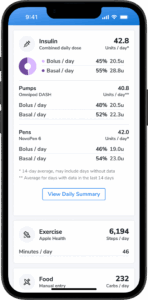 Glooko Diabetes Management App Insulin Stats